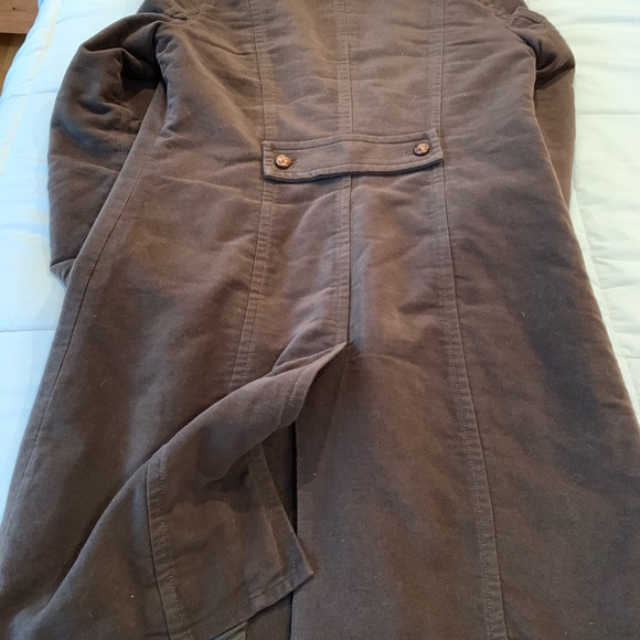 Chocolate brown long Gap coat - Picture 4 of 4